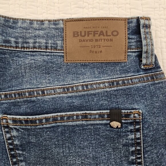 Buffalo David Bitton Evan Jeans Men's 32x32 NEW Medium Wash Straight Stretch NWT - Picture 8 of 16